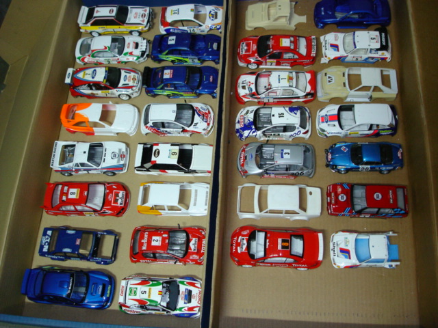 estes são os modelos de rally que eu tenho para fazer e alguns deles eram novidades quando os comprei e ficam prontos quando ficarem