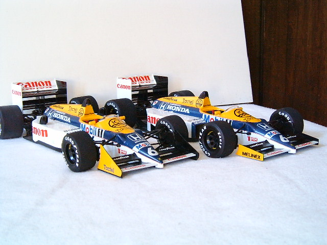 Os Williams que o Nelson usou em 86 e 87 (o de 86 é o normal da Tamiya, o de 87 é conversão).