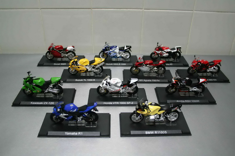 as que possuo da colecção Super Motas da Planeta de agostini à escala 1/24
