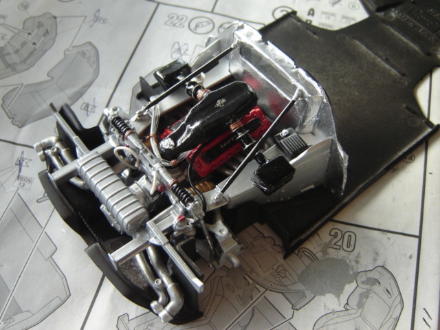 Pormenor do motor na fase de construção