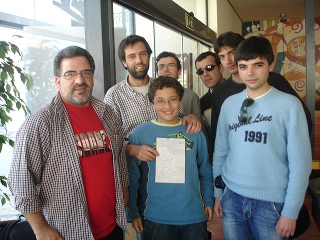 O momento histórico da escolha do nome, feita pelo filho do João Calado