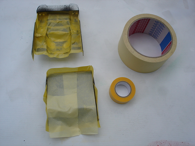 Máscaras de protecção das partes pretas