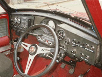 Interior carro de rali