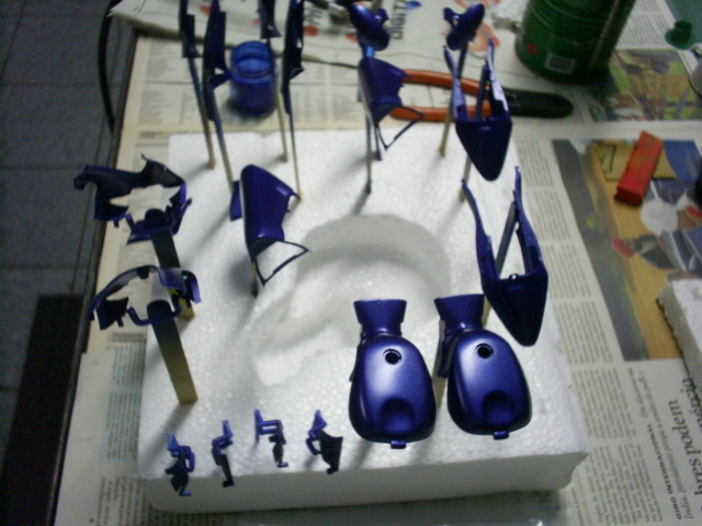 Peças pintadas